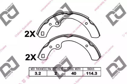 Комлект тормозных накладок DJ PARTS BS1093